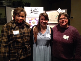 Staff members Angela, Becky and Marianne at The Gathering's first ever major donor event.